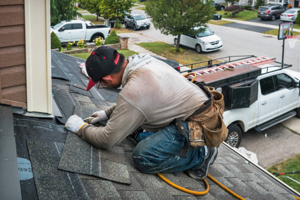 Professional Flat Roof Repair technician working in Ellerbe, NC